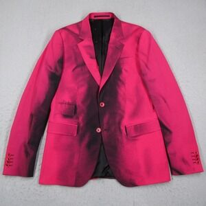 Moschino Couture Milano Suit Mens 38 US Pink Black Ombre Wool